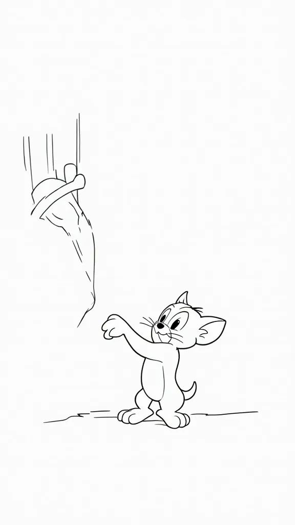 páginas para colorear de Tom y Jerry imprimibles